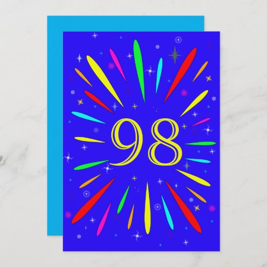 98e Uitnodiging op jaardag (Voorkant / Achterkant)