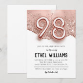 98e uitnodiging van de Birthday Party (Voorkant / Achterkant)