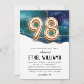 98e uitnodiging van de Birthday Party (Voorkant)