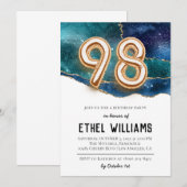 98e uitnodiging van de Birthday Party (Voorkant / Achterkant)