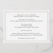 98e verjaardag — Art Deco Style "98" + Naam Folie Uitnodiging (Achterkant)