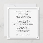 98e verjaardag: Art Deco Style met aangepaste naam Kaart (Achterkant)