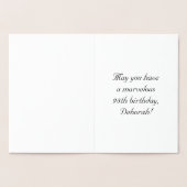 98e verjaardag: Elegant,  Manuscript; de Naam van  Folie Kaarten (Binnen)