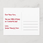 98e verjaardag - Fun Fireworks Pattern + Rainbow 9 Briefkaart (Achterkant)