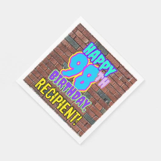 98e verjaardag ~ Fun, geïnspireerd door Urban Graf Servet (Hoek)