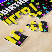 98e verjaardag — Fun, kleurrijk Star Field Pattern Legpuzzel (Zijkant)