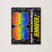 98e verjaardag — Fun, kleurrijk Star Field Pattern Legpuzzel (Verticaal)