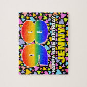 98e verjaardag — Fun, liefhebbende hartvormen + "9 Legpuzzel (Verticaal)