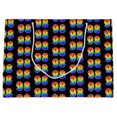 98e verjaardag: Fun Rainbow Event Number 98 Patter Groot Cadeauzakje (Voorkant)