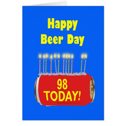 98e Verjaardag Gelukkig Bier  (Voorkant)