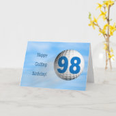 98e verjaardag golfkaart kaart (Gele Bloem)