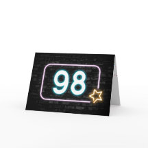 98e verjaardag Neon Sign On Brick Wall