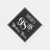 98e verjaardag Partij — Fancy Manuscript + de Naam Servet (Hoek)