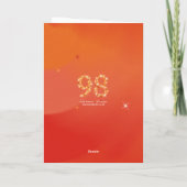 98e verjaardag - Star-nummers - rood - 98-jarige l Kaart (Achterkant)