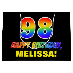 98e verjaardag: Vet, Vun, Eenvoudig, Regenboog 98 Groot Cadeauzakje