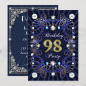 98e verjaardagsfeest met massa's juwelen kaart (Voorkant / Achterkant)