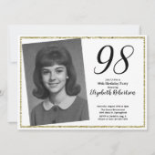 98ste aangepaste foto wit en goud kaart (Voorkant)