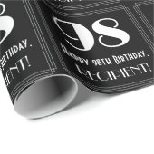 98ste verjaardag - Art Deco geïnspireerde look "98 Cadeaupapier (Rol Hoek)