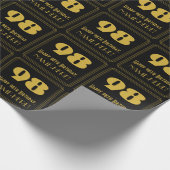98ste verjaardag - Art Deco Geïnspireerde look "98 Cadeaupapier (Hoek)