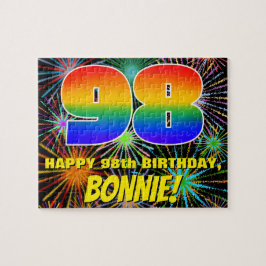 98ste verjaardag: Fun, kleurrijk gevuurwerk Legpuzzel