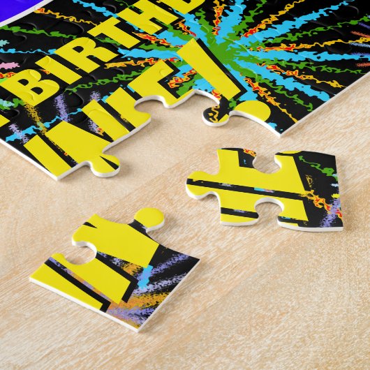 98ste verjaardag: Fun, kleurrijk gevuurwerk Legpuzzel (Zijkant)