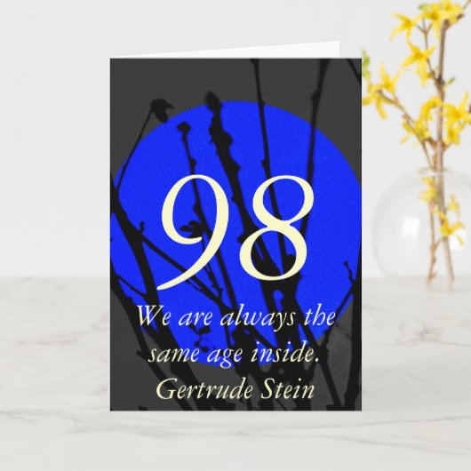 98ste Verjaardag Kaart (Gele Bloem)