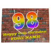 98ste verjaardag: Plezier, op graffiti geïnspireer Groot Cadeauzakje (Voorkant)