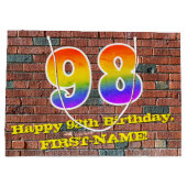 98ste verjaardag: Plezier, op graffiti geïnspireer Groot Cadeauzakje (Achterkant)