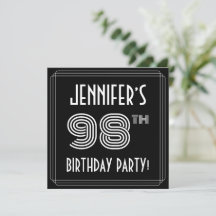 98ste Verjaardagsfeest: Art Deco Stijl met Eigen N