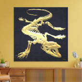 999,9: Komodo Dragon Skeleton Canvas Afdruk (Insitu (Woonkamer))
