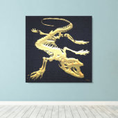 999,9: Komodo Dragon Skeleton Canvas Afdruk (Insitu (Houten vloer))