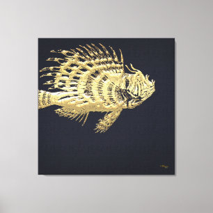999,9: Lionfish Canvas Afdruk