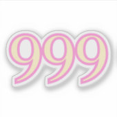 999 Engel Nummer Zegeningen Sticker (Voorkant)