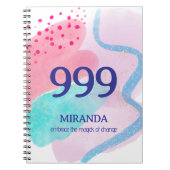 999 Engelennummer Spirituele wedergeboorte manifes Notitieboek (Voorkant)