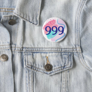 999 Engelennummer Spirituele wedergeboorte manifes Ronde Button 5,7 Cm