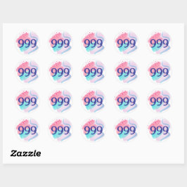 999 Engelennummer Spirituele wedergeboorte manifes Ronde Sticker