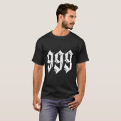 999 Engelnummer Gotische Calligrafie T-shirt (Voorkant volledig)