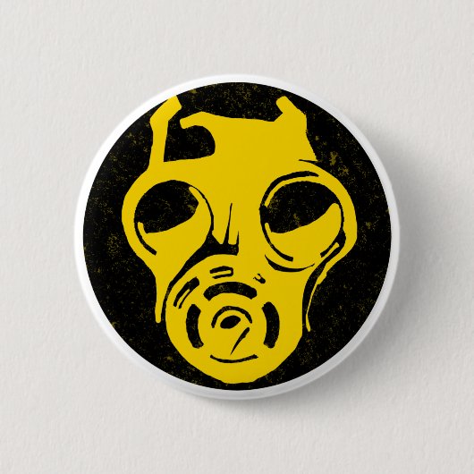 999 Gasmaskerontwerp Ronde Button 5,7 Cm (Voorkant)