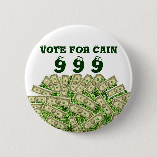 999,Stemming voor Cain_ Ronde Button 5,7 Cm