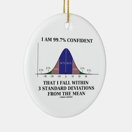 99,7% Confident Herfst binnen 3 standaarddeviaties Keramisch Ornament (Rechts)