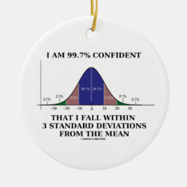99,7% Confident Herfst binnen 3 standaarddeviaties Keramisch Ornament