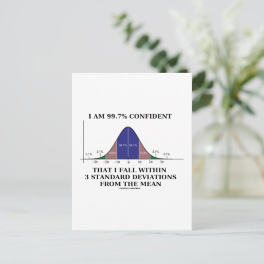 99,7% Vertrouwelijk binnen 3 standaarddeviaties Ge Briefkaart (Staand voorkant)