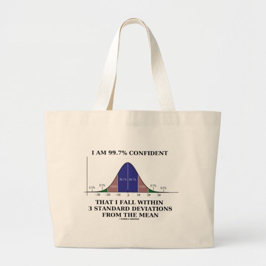 99,7% Vertrouwelijk binnen 3 standaarddeviaties Ge Grote Tote Bag (Voorkant)
