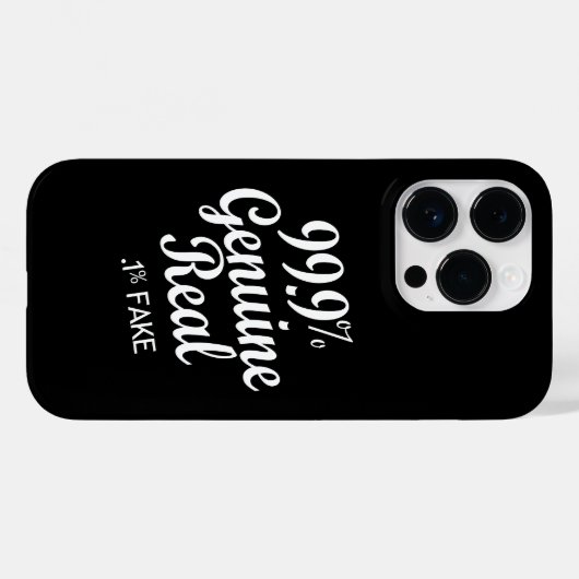 99,9% echte echte .1% fout Case-Mate iPhone case (Achterkant (horizontaal))