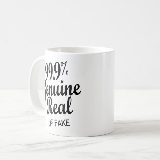 99,9% echte echte .1% fout koffiemok (Voorkant links)