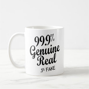 99,9% echte echte .1% fout koffiemok