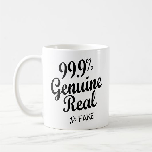 99,9% echte echte .1% fout koffiemok (Links)