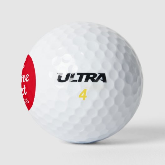 99,9% echte zweet.1% badas (2) golfballen (Logo)