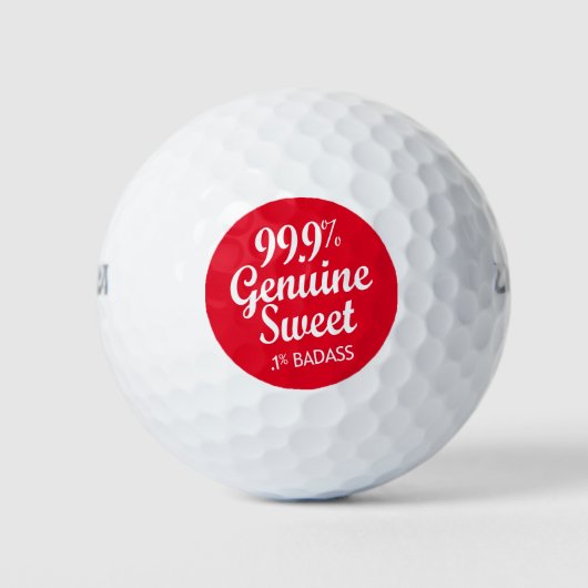 99,9% echte zweet.1% badas (2) golfballen (Voorkant)