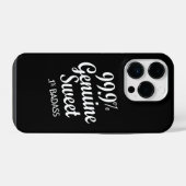 99,9% echte zweet.1% badas (2) iPhone hoesje (Achterkant horizontaal)